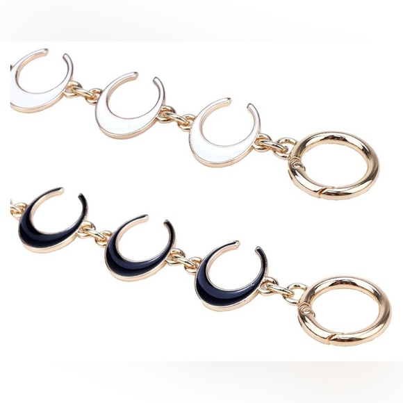 Moon Design (white & black) Bag Strap Extenders (2 Pcs.) Bundle - Picture 1 of 4